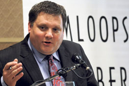 Mayor Milobar gets warmed up.