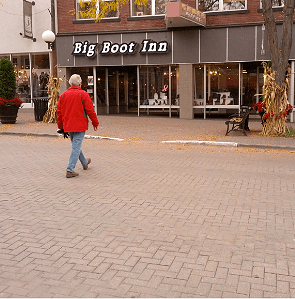 Mel does it right on Victoria Street crosswalk. (CBC photo)