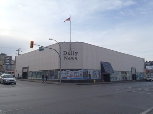 Daily News building at Seymour and 4th.