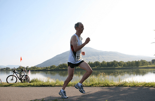 Rick Brewster in 2012 Kamloops Marathon. (TRU photo)