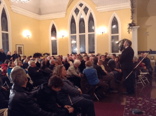 Mulcair at St. Andrew's on the Square. (MediaHub photo)