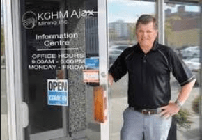Jim Excell at KGHM Ajax office in 2011. (Kamloops Daily News photo_