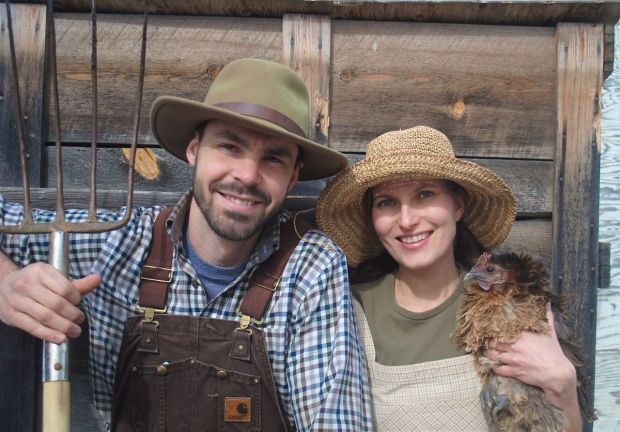 Dan and Jody Spark, out on the farm.