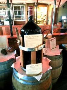 Big bottle on display at Hoodoos.