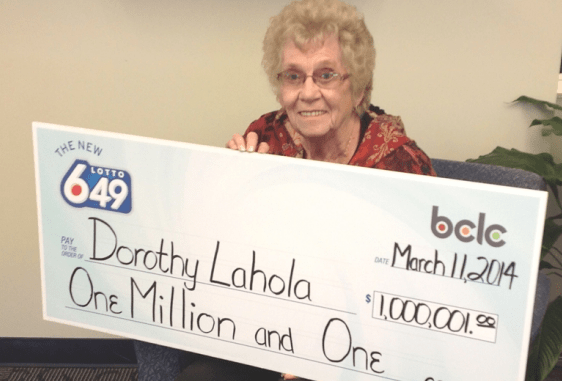 Big payday for Dorothy Lahola of Kamloops. (BCLC photo)