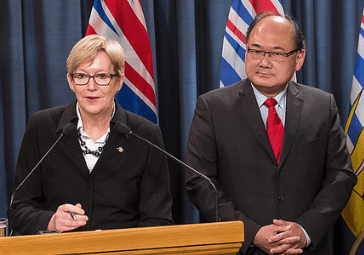 Attorney General Suzanne Anton and Parliamentary Secretary John Yap announce liquor changes. (B.C. Govt photo)