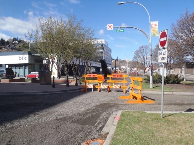 The scene at the intersection.