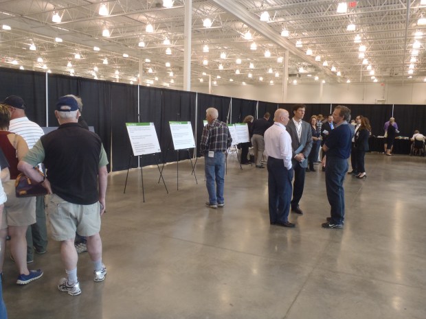 Part of crowd at this afternoon's open house.