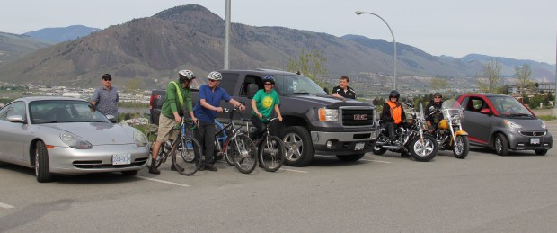 Lined up an ready to race at the Commuter Challenge.