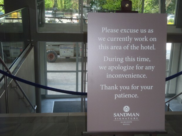 Front stairs were a no-go zone today.