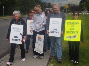 NorKam picketers led by picket captain Bill Morgan.