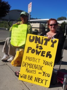 Debbie Taylor and Brandi Rusk on the line at KSS campus.