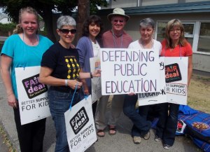 Lloyd George on picket line Friday.