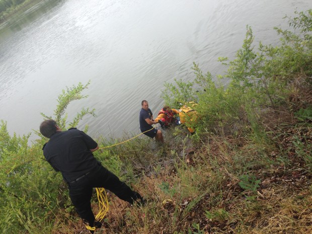 River rescue was photographed by Mark McVittie.