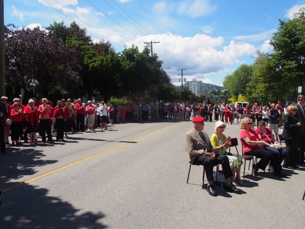 Battle Street was blocked off for the ceremony.