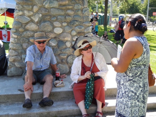 Shade was a precious commodity during afternoon temperatures that hit 34C.