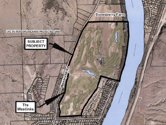Aerial photo shows location of proposed development. (City of Kamloops)