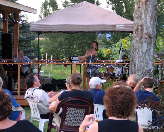 Anita Eccleston Quartet entertaining guests last summer.