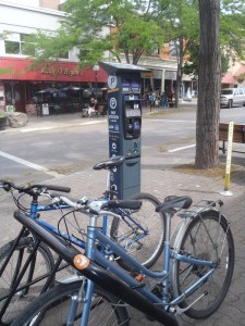 Kiosks are still there, but now you pay by phone.