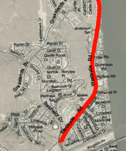 South end of Westsyde Road reconstruction project.