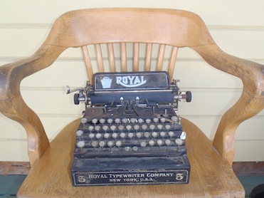 Armchair Mayor still has this 'portable' typewriter,  and the old wooden office chair, too.
