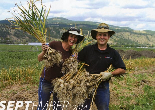 Photo from this year's calendar, 'Garlic Harvest' by Robson Rogan.
