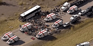 Controlled chaos on Coquihalla. (Twitter)