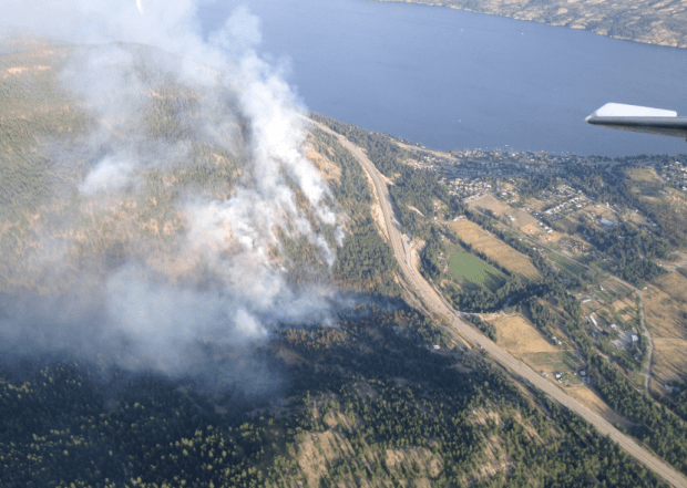Draught Hill fire on the Okanagan Connector. (Wildfire Management Branch)