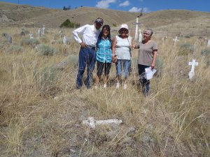 Search party (left to right), Hector Stewart, Christine Saddleman, Sarah McLeod, Lynn Jorgesen.