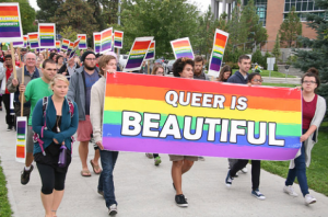 Pride parade at TRU. (TRU photo)