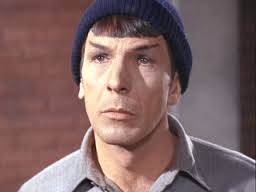 Leonard Nimoy as Spock.