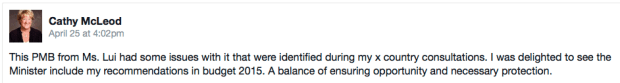 McLeod comment