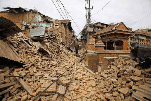 Devastation in Nepal. (Twitter, UN Development)