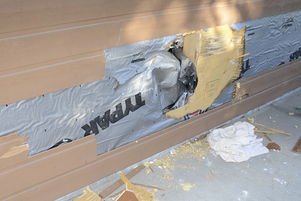 Hole made by thieves at golf course (RCMP photo)