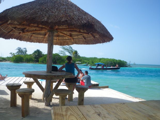 On the beach in Belize.
