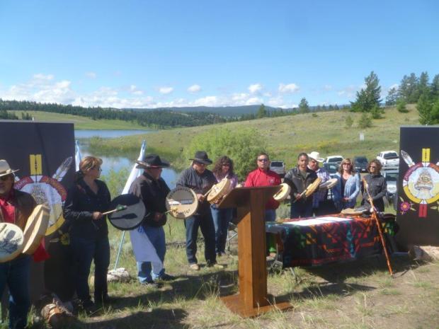 Sovereignty ceremony at Jacko Lake on Sunday.