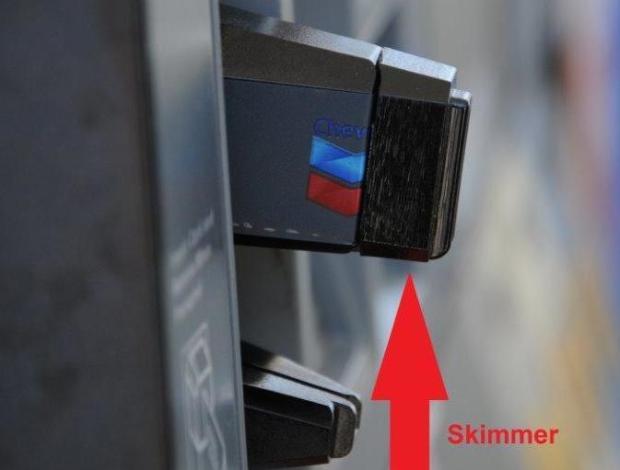 Photo of skimmer used at Kamloops gas station.