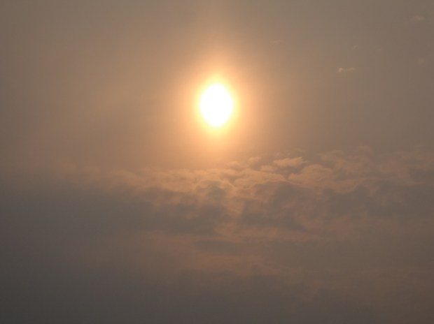 This kind of smoke won't be our skies for a few days. (Armchair Mayor photo)