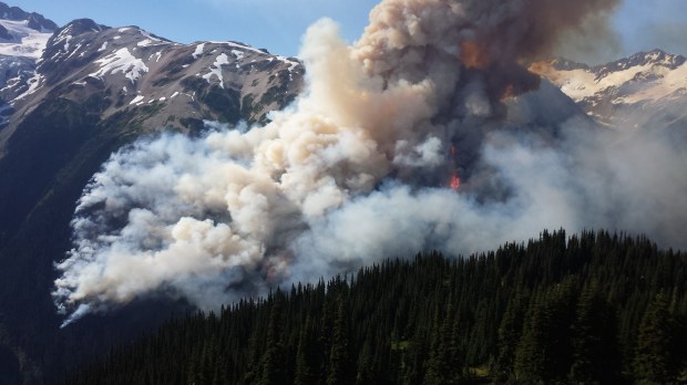 5,000-hectare Boulder Creek fire near Pemberton.