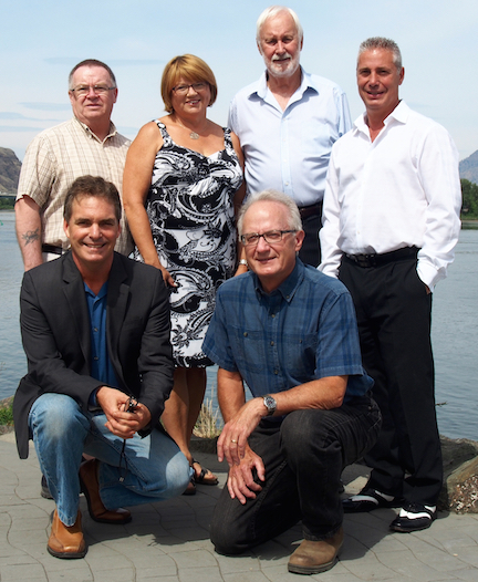 Back row (from left), Gregg Drinnan, Linda Friesen, Claude Richmond, Steve Ceron. Front, Mike Youds, Mel Rothenburger.