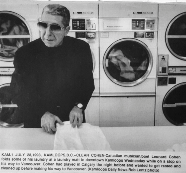 Leonard Cohen once did his laundry in Kamloops. (Kamloops Daily News photo)