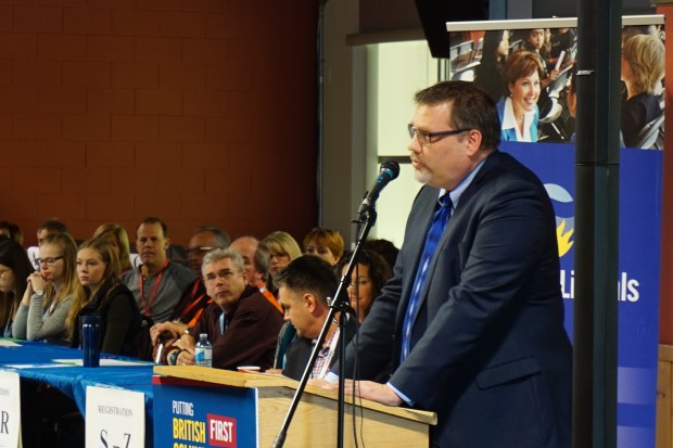 Peter Milobar at nomination meeting. (ArmchairMayor photo)