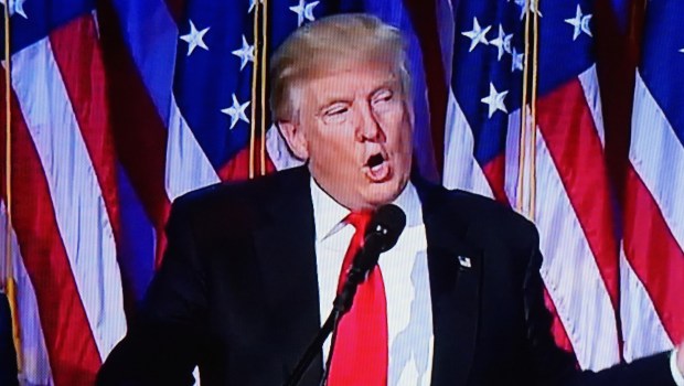 President-elect Trump on election night.