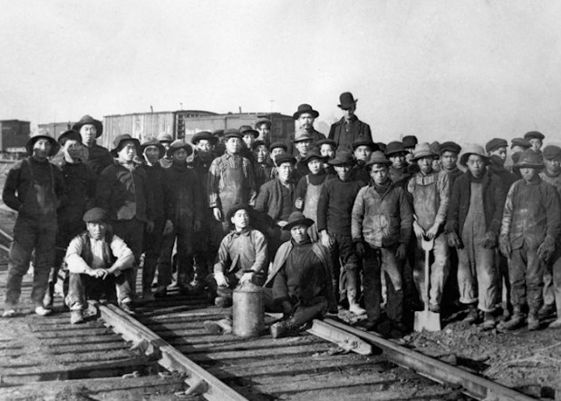 Chines workers helped build national railroad.