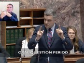 MLA Todd Stone in Legislature on Monday. (Image: BC Hansard)