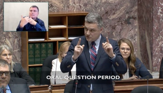 MLA Todd Stone in Legislature on Monday. (Image: BC Hansard)